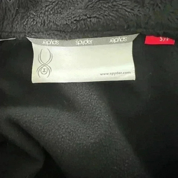 Spyder Women’s Jacket Black with Bright Pink Trim. Fleece Lined with a Hood - Picture 4 of 10